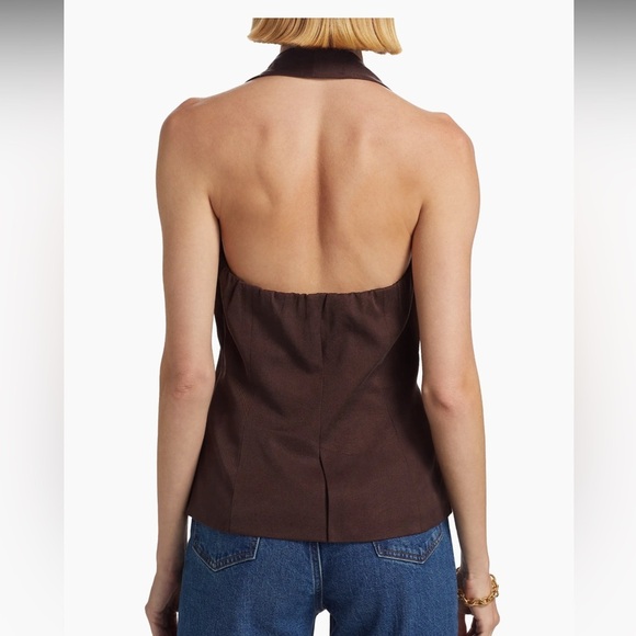 🍂NWT Reformation Alistair Halterneck Button-Up Vest - Picture 5 of 13